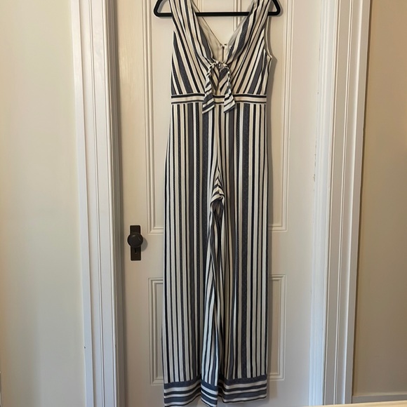 Alice + Olivia blue and white striped jumpsuit - Picture 6 of 7